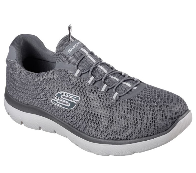 Skechers Herr Mörk Grå Slip On - Summits - Sverige (SYKDX-6527)